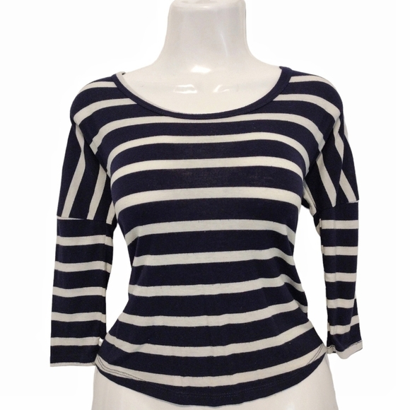 Charlotte Russe - Striped High Low Slit Shirt - Picture 1 of 11